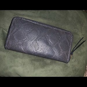 Lucky Brand “Snake Print” Black Leather Wallet
